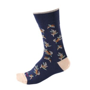 Chaussettes coton pour homme LABONAL marine à motif