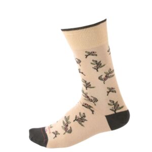 Chaussettes LABONAL beige avec motif petites branches