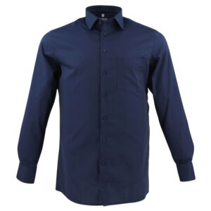 Chemise homme MARVELIS bleu marine micro-imprimée bleu  Modern Fit