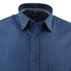 Chemise chaude homme MARVELIS uni bleu Casual Fit