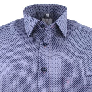 Chemise homme imprimée MARVELIS violet et bleu Modern Fit