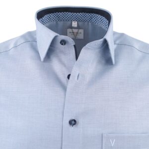 Chemise homme MARVELIS bleu chiné Modern Fit