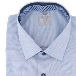 Chemise coupe large MARVELIS bleu chiné Comfort Fit