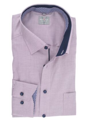Chemise coupe large MARVELIS bordeaux chiné Comfort Fit