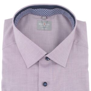 Chemise coupe large MARVELIS bordeaux chiné Comfort Fit