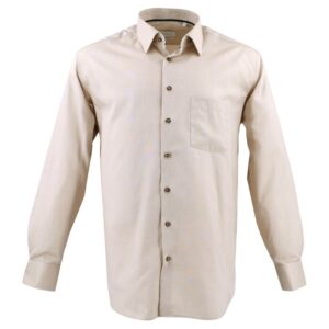 Chemise homme ETERNA coton structuré beige Modern Fit