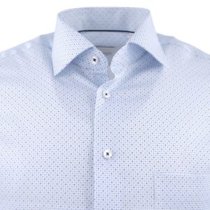 Chemise homme ETERNA petits points sur fond ciel Modern Fit