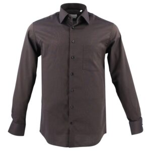 Chemise homme ETERNA coton structuré marron Modern Fit