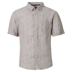 chemise manches courtes 100% lin CASA MODA beige coupe Casual Fit
