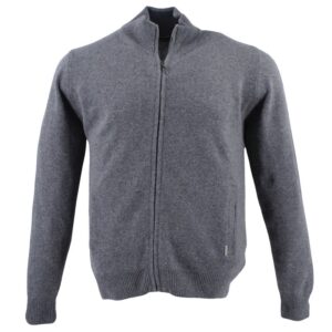 gilet homme 80% laine zip BEST GUEST gris 223740bg