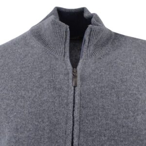 gilet homme 80% laine zip BEST GUEST gris 223740bg