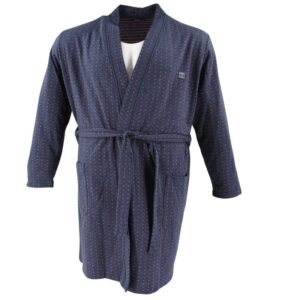 Peignoir long homme gris bleuté MASSANA