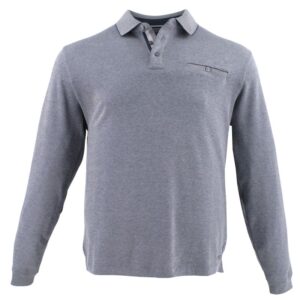 Polo manches longues CASAMODA bleu chiné