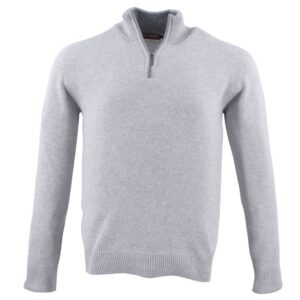 pull BEST GUEST laine, cachemire, viscose gris clair col camionneur 228760bg