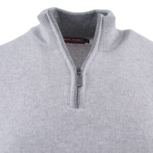 pull BEST GUEST laine, cachemire, viscose gris clair col camionneur 228760bg