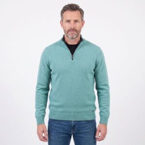 pull BEST GUEST laine, cachemire, viscose vert d’eau col camionneur 228760bg