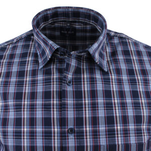 Chemise homme MARVELIS Casual Fit marine carreaux