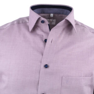 Chemise homme MARVELIS Modern Fit bordeaux chiné