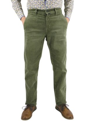 Pantalon velours côtelé PIERRE CARDIN vert Castres 3008Pie