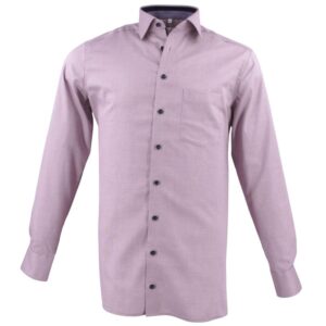 Chemise homme MARVELIS Modern Fit bordeaux chiné