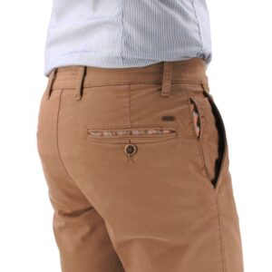 Pantalon chino slim LCDN chocolat au lait Hacket