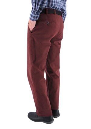 Pantalon peau de pêche MENS Madrid lie de vin x-tend 2046Med