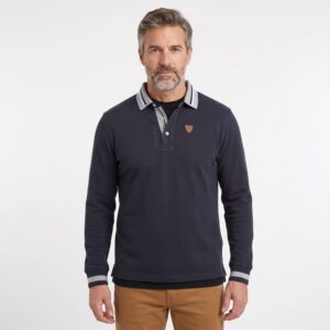 Polo homme épais BLACK WELLIS gris carbone