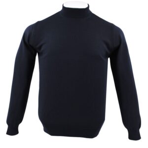 pull homme col cheminée bleu marine BEST GUEST 314C