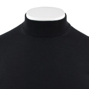 pull homme col cheminée noir BEST GUEST 314C