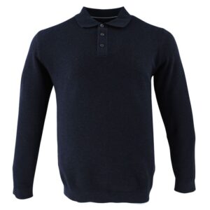 pull coton col polo CASAMODA marine