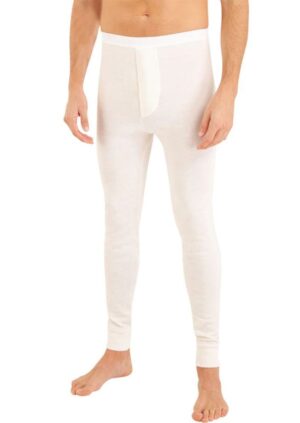 caleçon long homme laine et coton EMINENCE 5W85 blanc