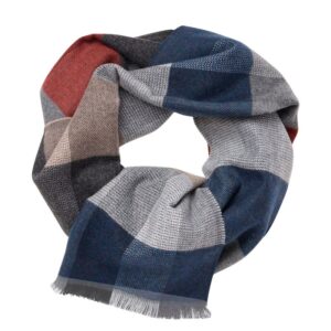 Echarpe homme 15% laine CASAMODA carreaux multi-couleurs