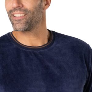 Pyjama velours EMINENCE col rond bleu marine