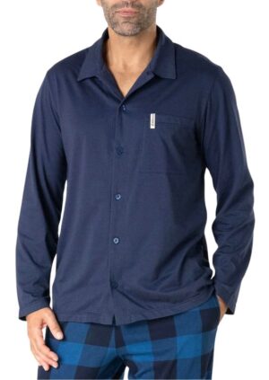 Pyjama homme veste ouverte boutonnée et pantalon à carreaux EMINENCE