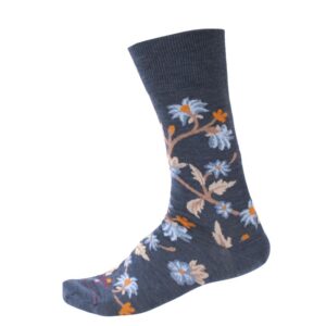 Chaussettes laine LABONAL motif fleurs