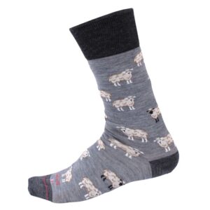Chaussettes laine LABONAL grises moutons