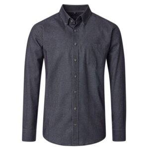 chemise flanelle noir motif gris CASA MODA Casual Fit