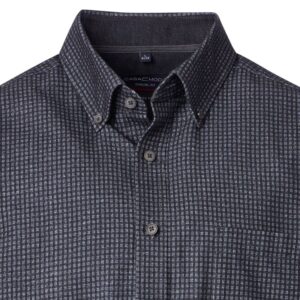 chemise flanelle noir motif gris CASA MODA Casual Fit