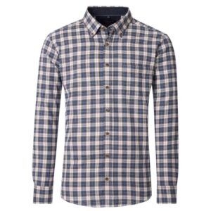 chemise homme chaude bleu et beige CASA MODA Casual Fit