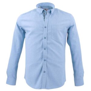 chemise chaude flanelle unie CAPTEN bleu clair