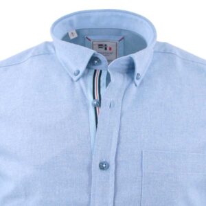 chemise chaude flanelle unie CAPTEN bleu clair