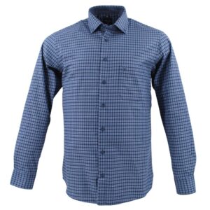 Chemise homme flanelle MARVELIS Casual Fit carreaux bleus
