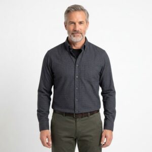 chemise flanelle noir motif gris CASA MODA Casual Fit