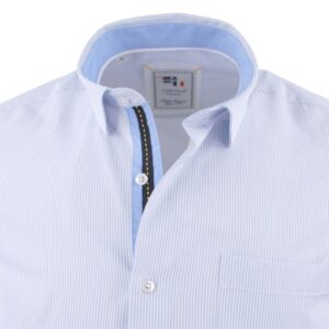chemise homme rayée bleu CAPTEN