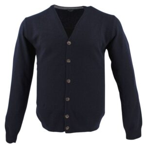 gilet homme boutonné laine et cachemire BANDE ORIGINAL marine 5561620Bo