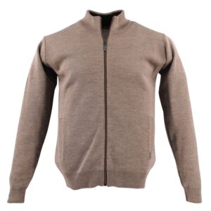 gilet laine zip beige BEST GUEST Fosto