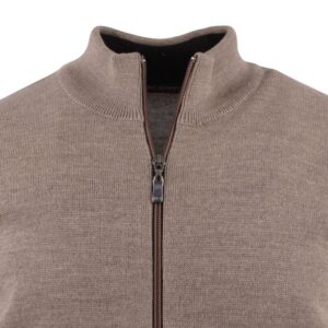 gilet laine zip beige BEST GUEST Fosto
