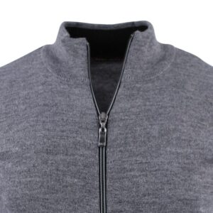 gilet laine zip gris BEST GUEST Fosto