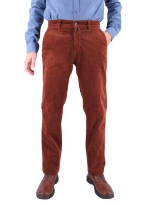 Pantalon velours PIERRE CARDIN rouille Castres 3008Pie