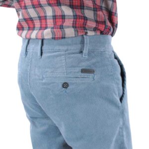 Pantalon velours PIERRE CARDIN bleu turquoise Castres 3008Pie